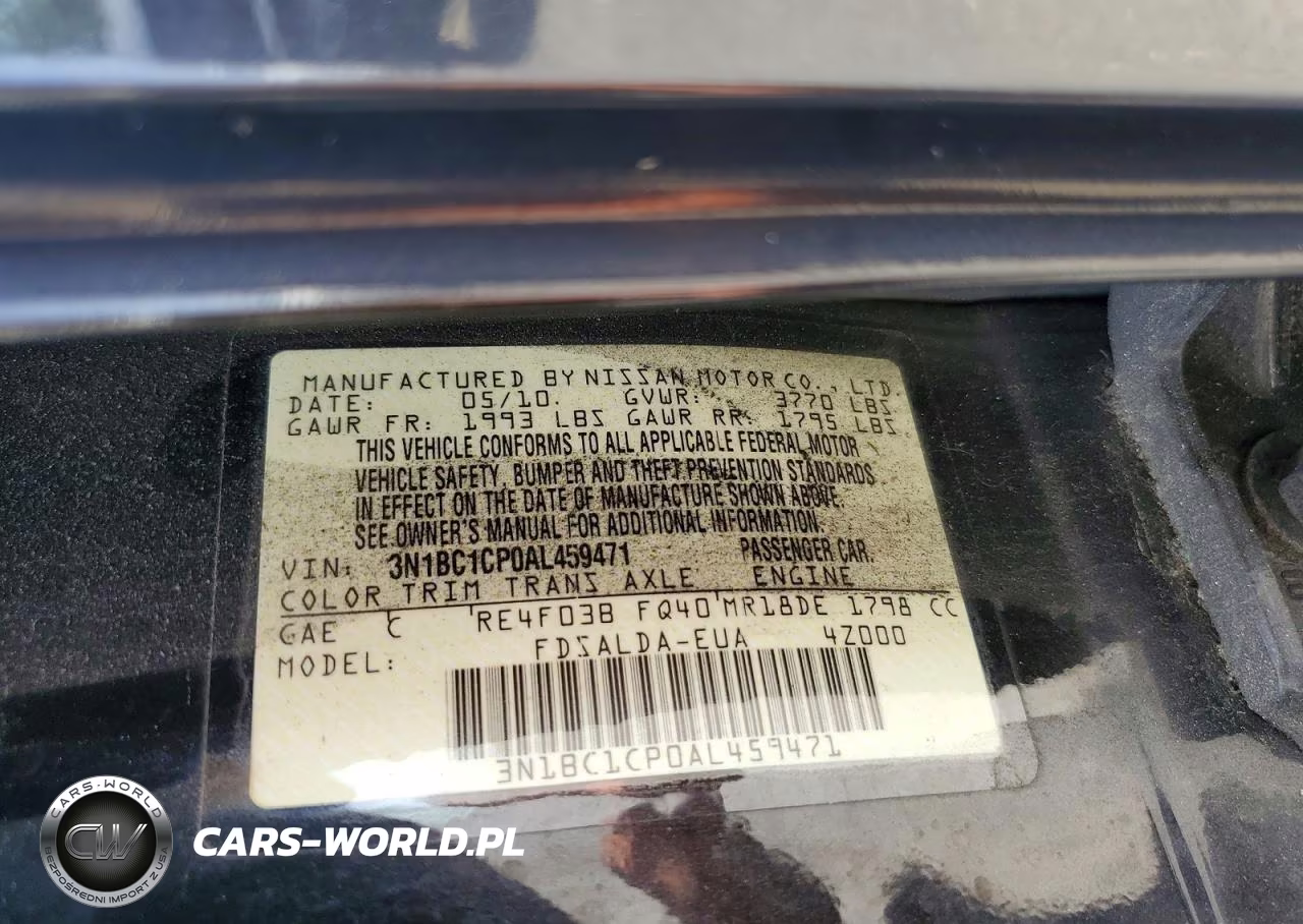 2010 Nissan Versa 1.8 Sl VIN:3N1BC1CP0AL459471 - 12