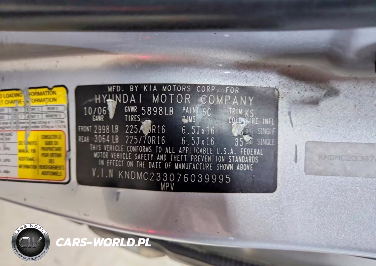 2007 Hyundai Entourage Gls VIN:KNDMC233076039995 - 13
