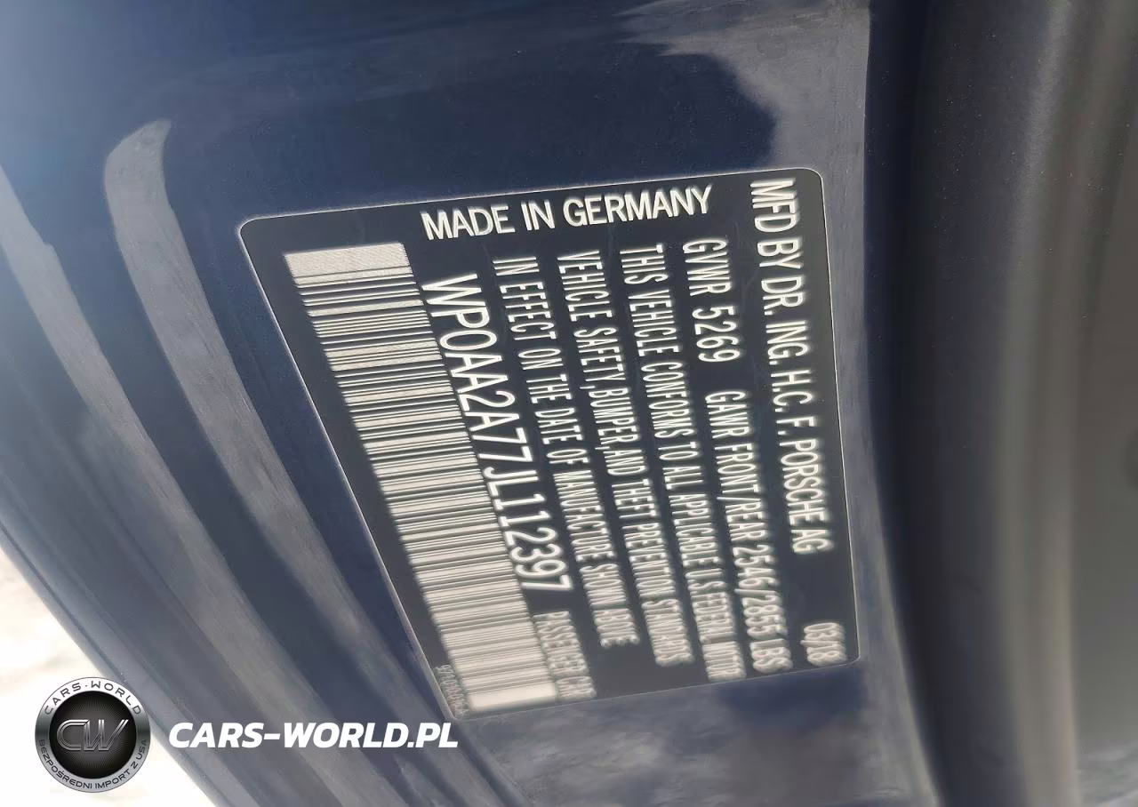 2018 Porsche Panamera 4 VIN:WP0AA2A77JL112397 - 12