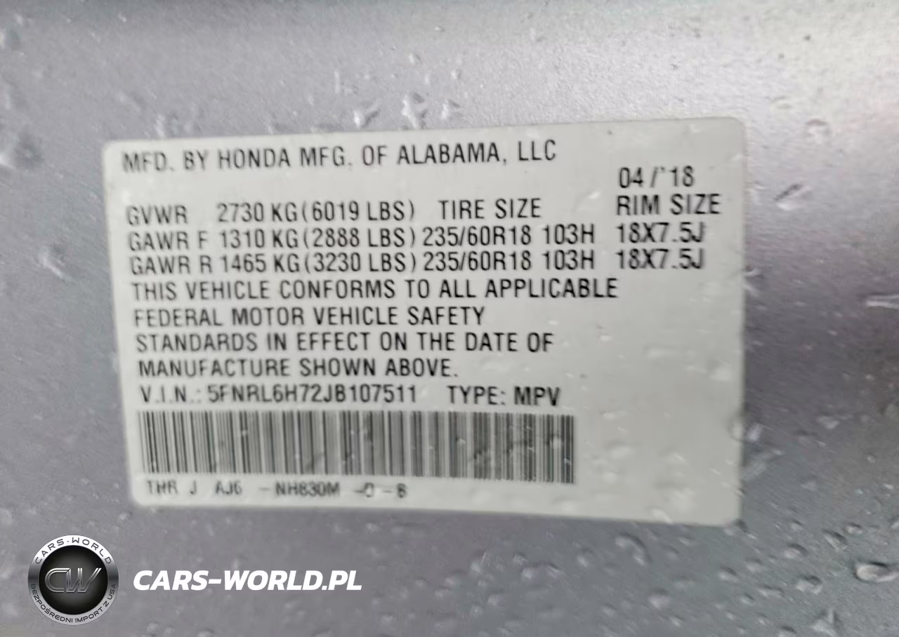 2018 Honda Odyssey Exl VIN:5FNRL6H72JB107511 - 13