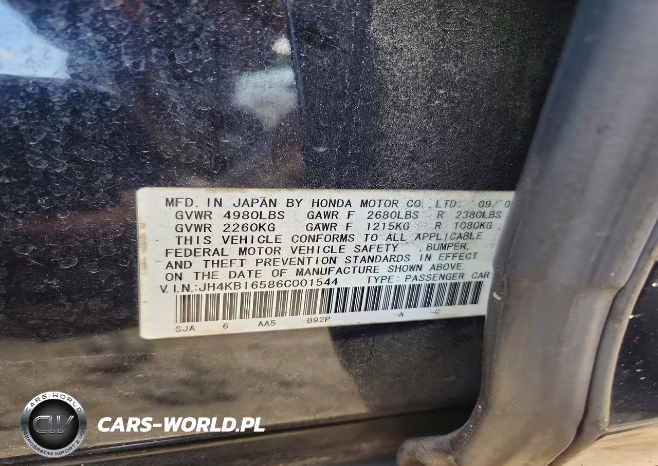 2006 Acura Rl VIN:JH4KB16586C001544 - 13