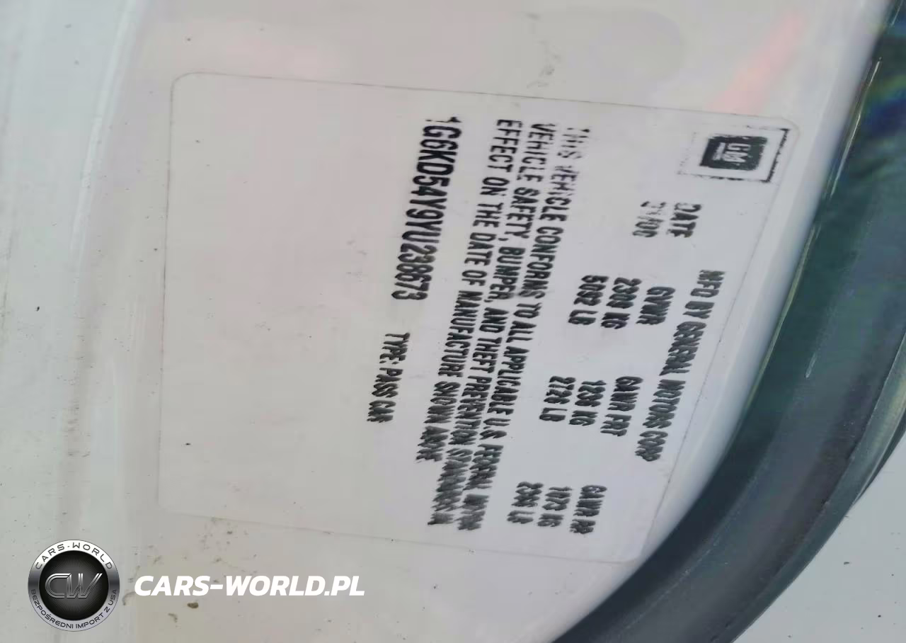 2000 Cadillac Deville VIN:1G6KD54Y9YU238673 - 12