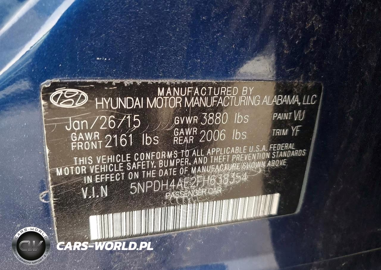 2015 Hyundai Elantra Se VIN:5NPDH4AE2FH638354 - 13