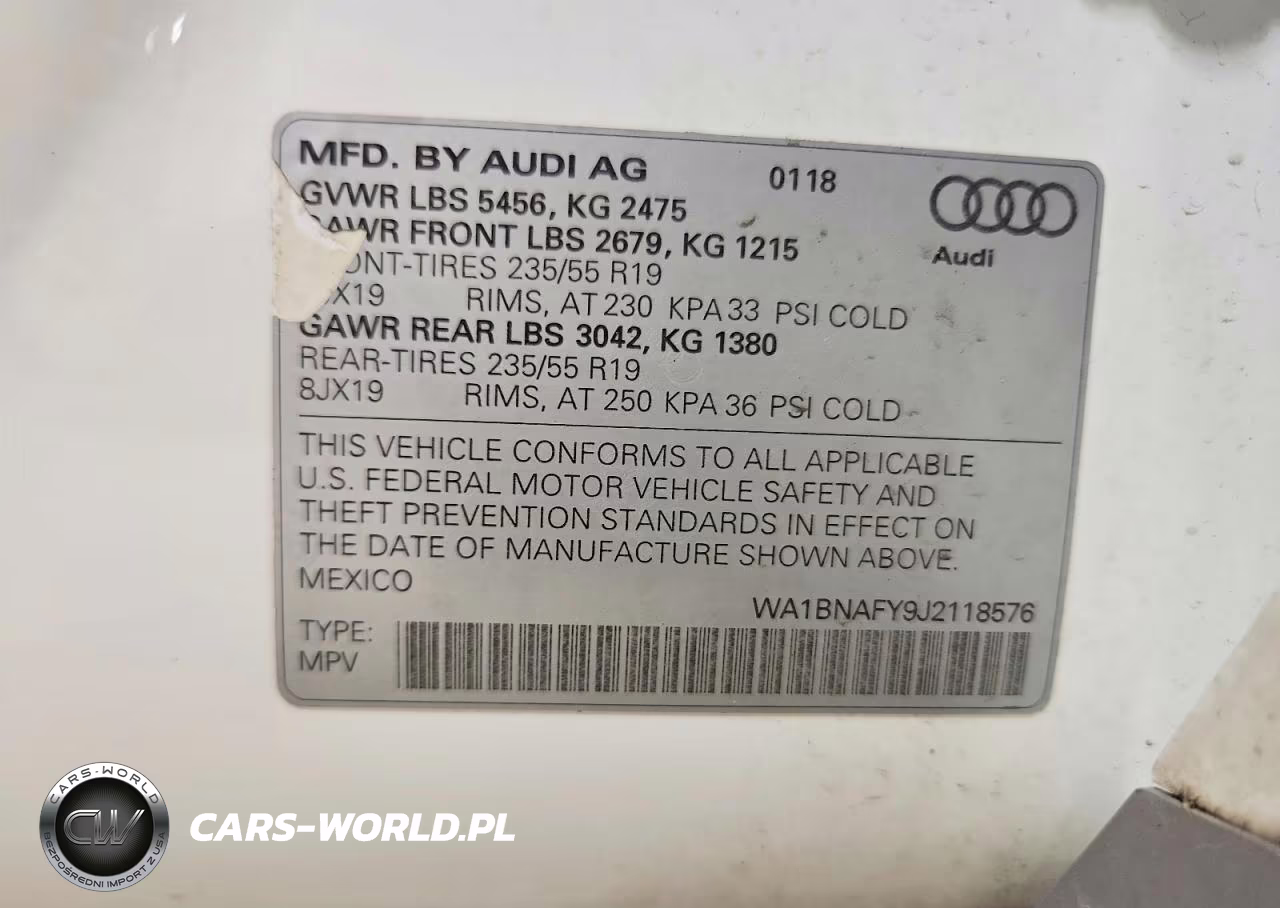 2018 Audi Q5 Premium Plus VIN:WA1BNAFY9J2118576 - 13
