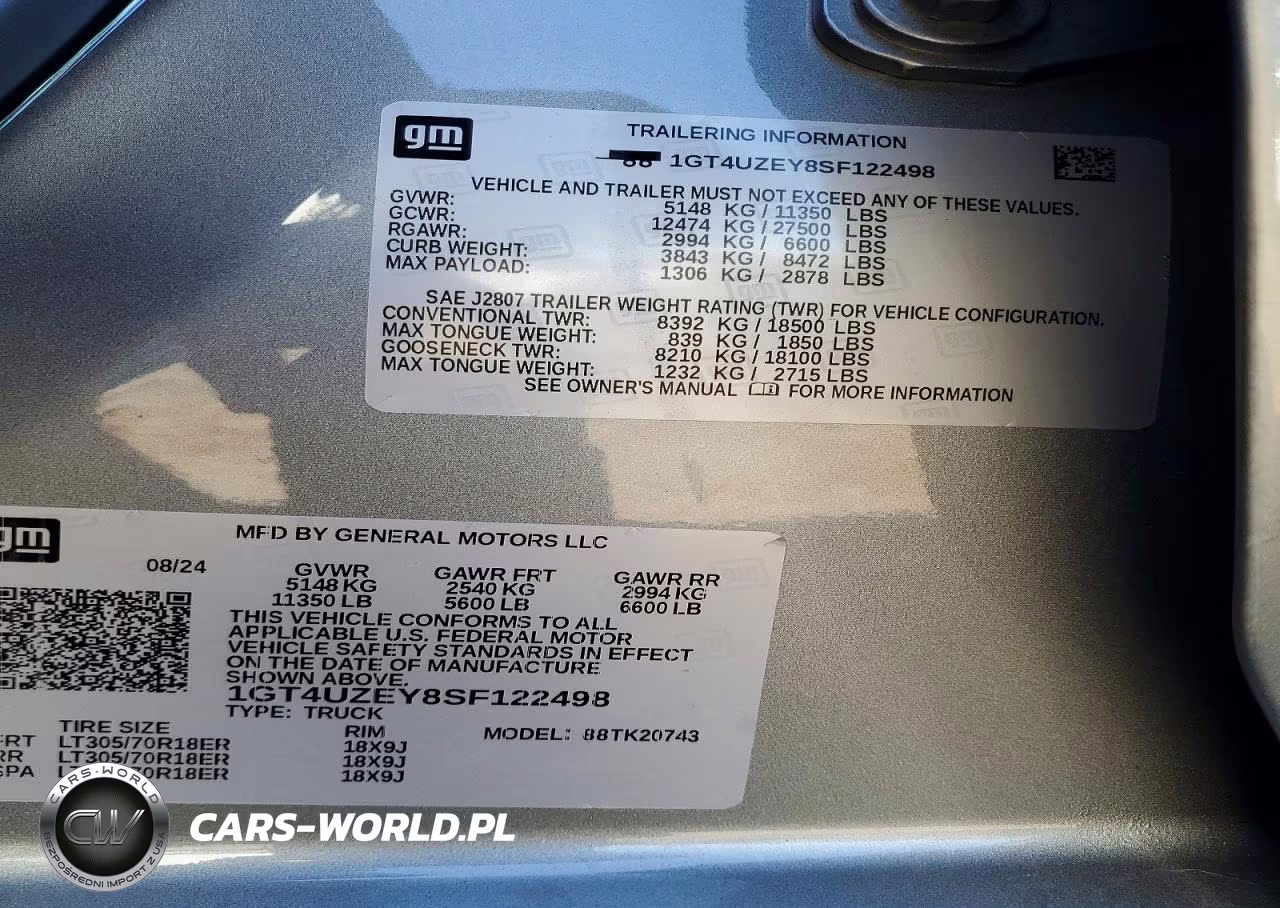 2025 GMC Sierra K2500 At4X VIN:1GT4UZEY8SF122498 - 12