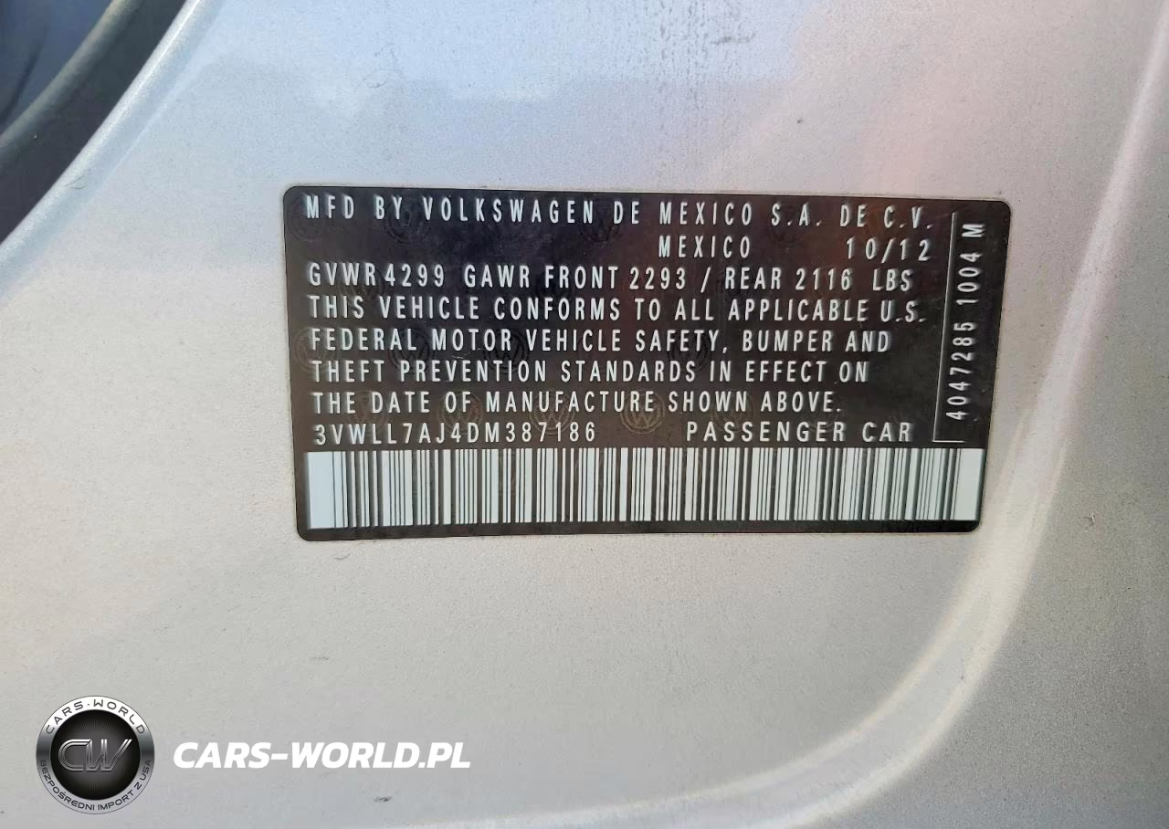 2013 Volkswagen Jetta Tdi VIN:3VWLL7AJ4DM387186 - 12