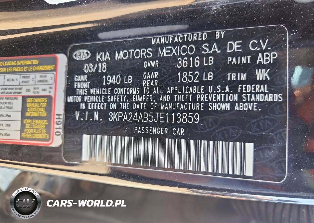 2018 Kia Rio S VIN:3KPA24AB5JE113859 - 12