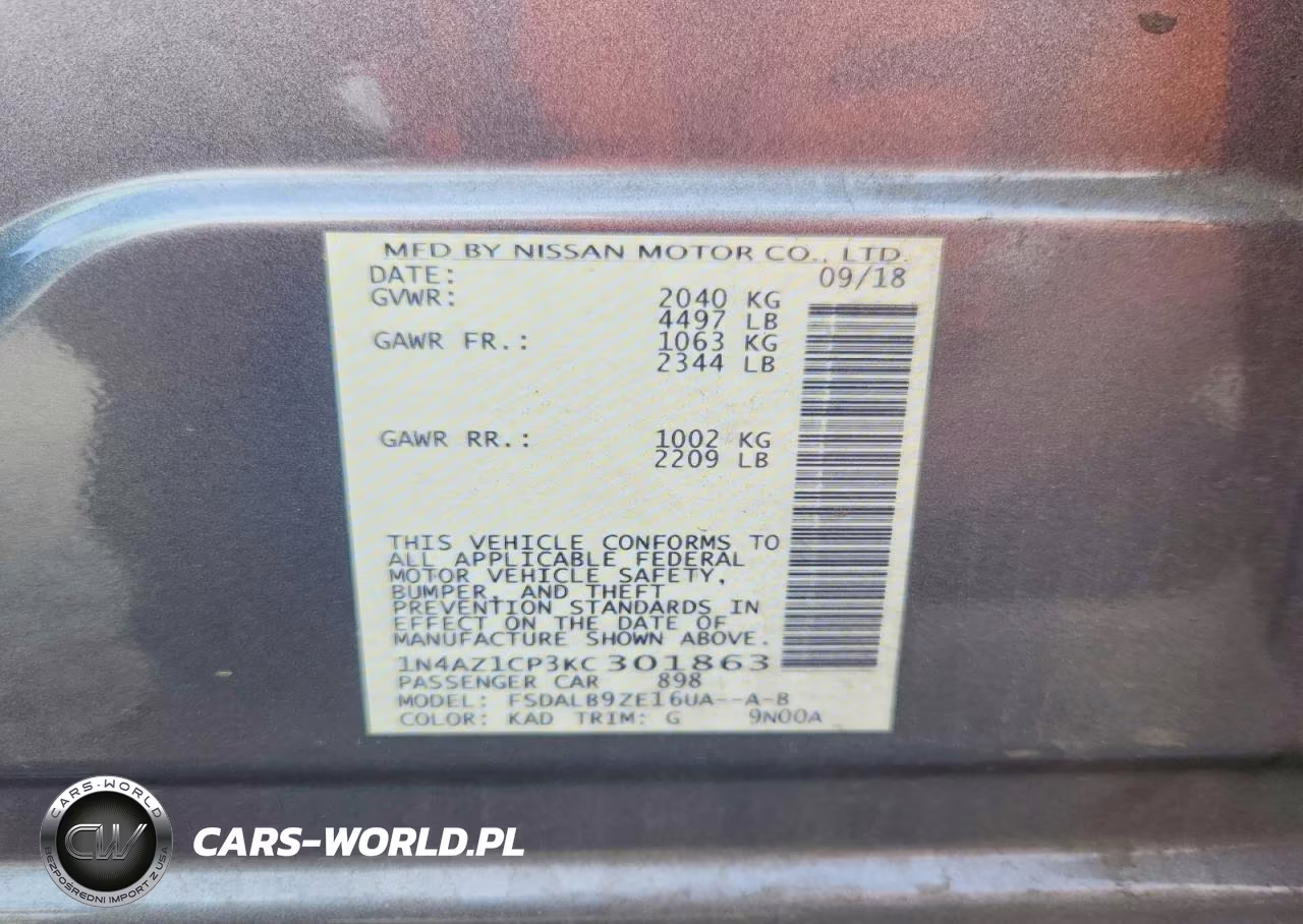 2019 Nissan Leaf S VIN:1N4AZ1CP3KC301863 - 13