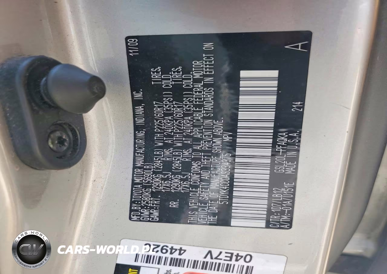 2010 Toyota Sienna Xle VIN:5TDYK4CC0AS334375 - 13