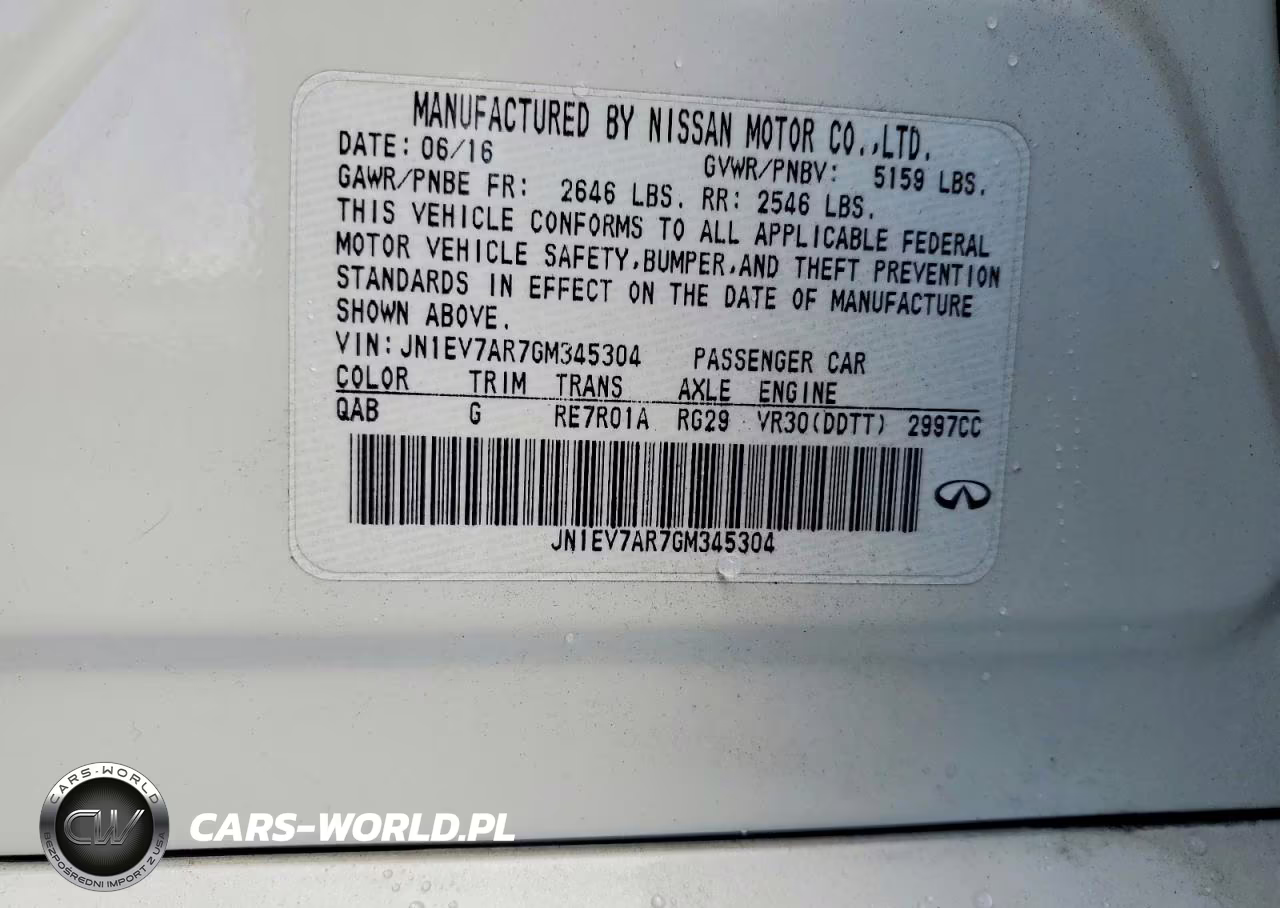 2016 Infiniti Q50 3.0T Premium VIN:JN1EV7AR7GM345304 - 12