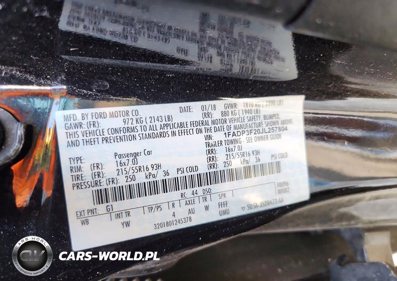 2018 Ford Focus Se VIN:1FADP3F20JL257804 - 14
