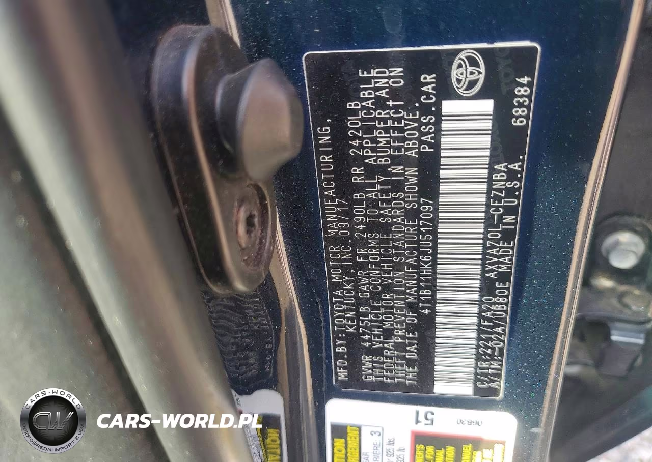 2018 Toyota Camry Le VIN:4T1B11HK6JU517097 - 12
