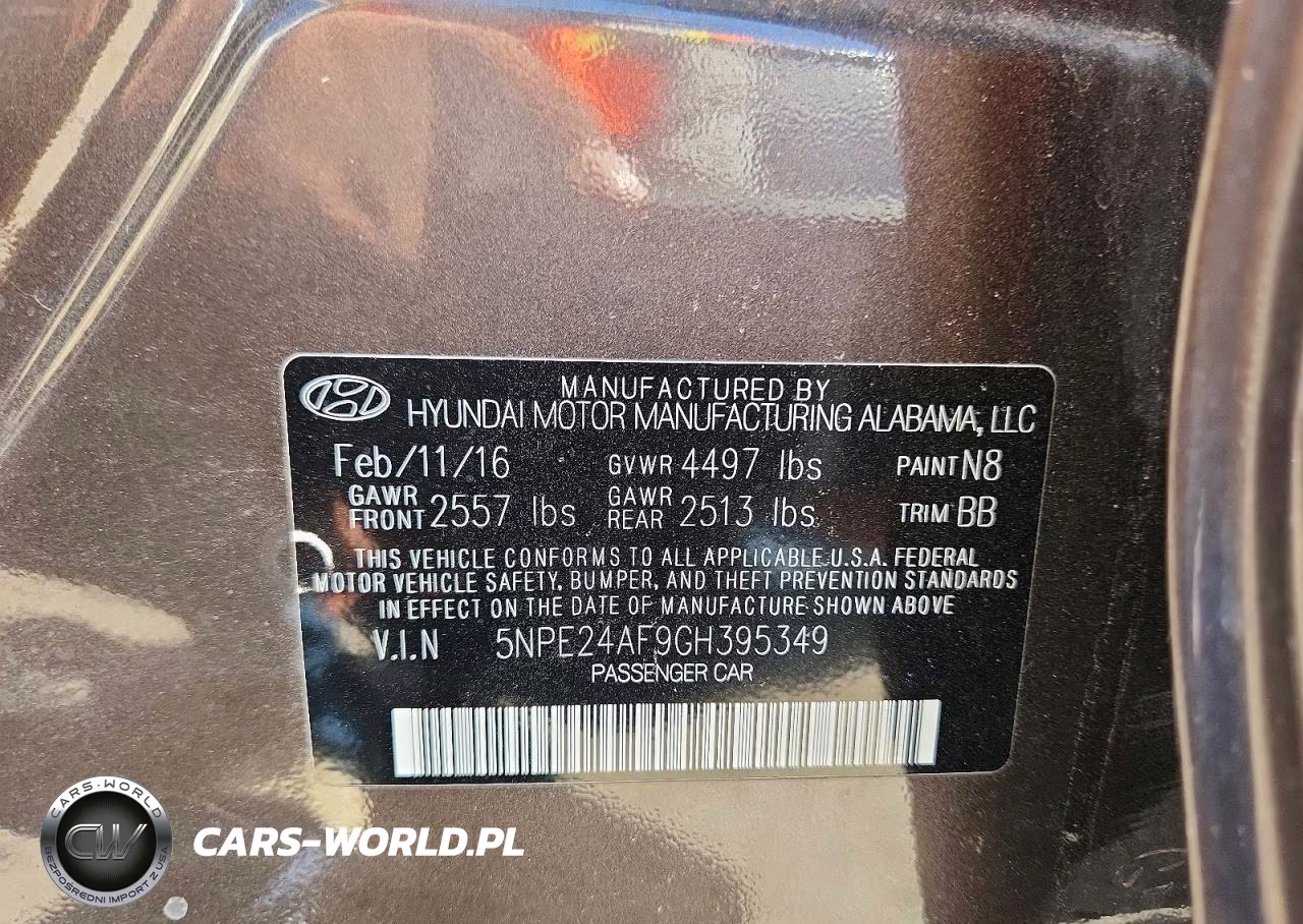 2016 Hyundai Sonata Se VIN:5NPE24AF9GH395349 - 12