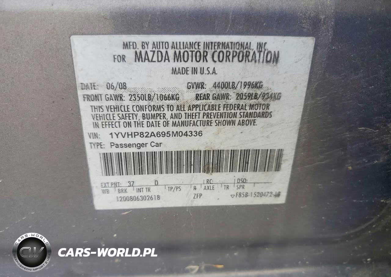 2009 Mazda 6 I VIN:1YVHP82A695M04336 - 12