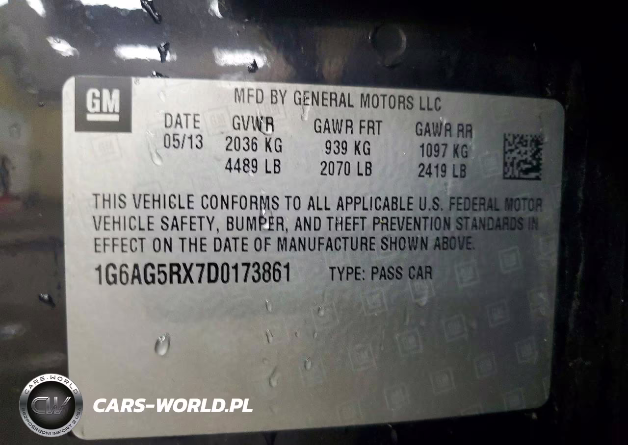 2013 Cadillac Ats VIN:1G6AG5RX7D0173861 - 12