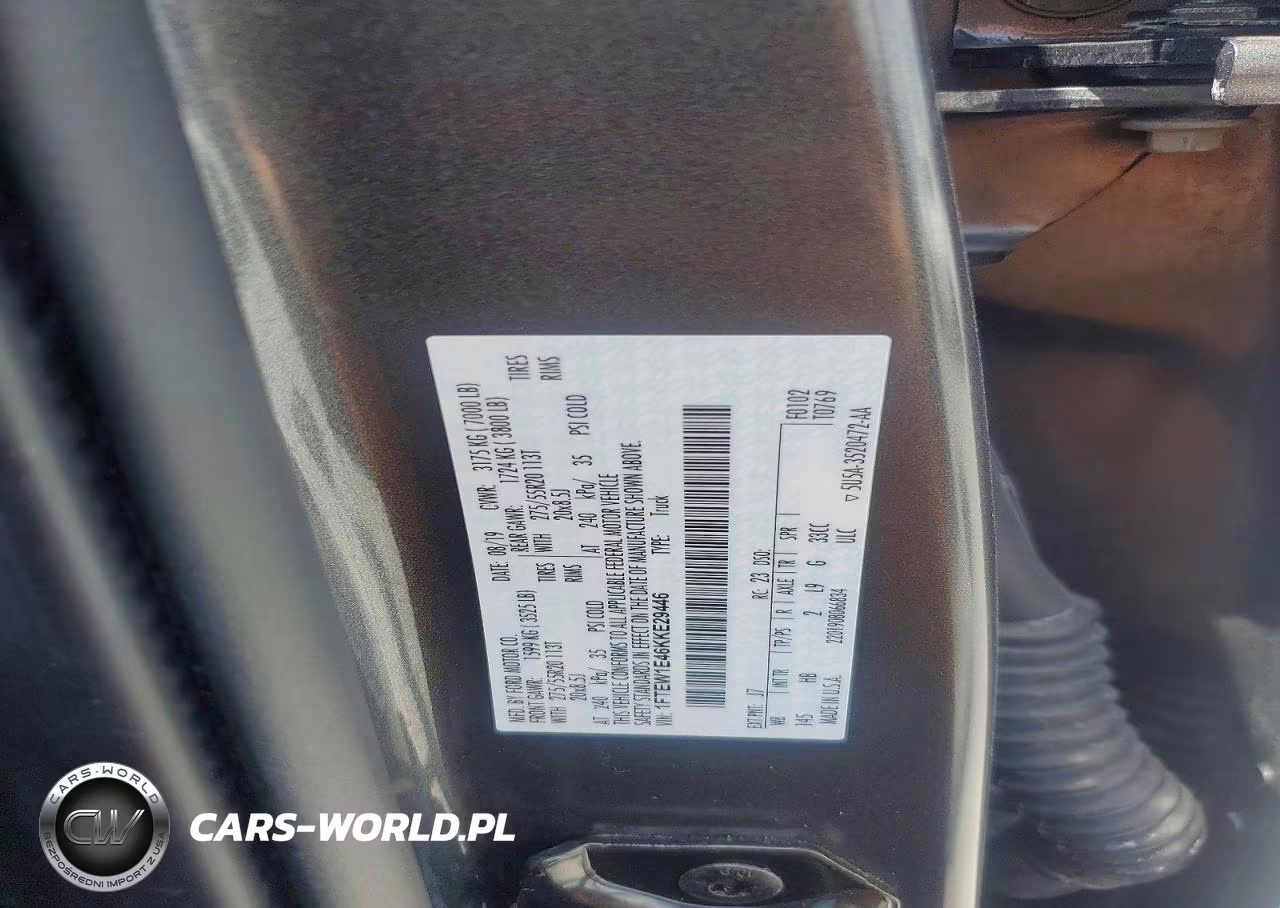2019 Ford F150 Supercrew VIN:1FTEW1E46KKE29446 - 12