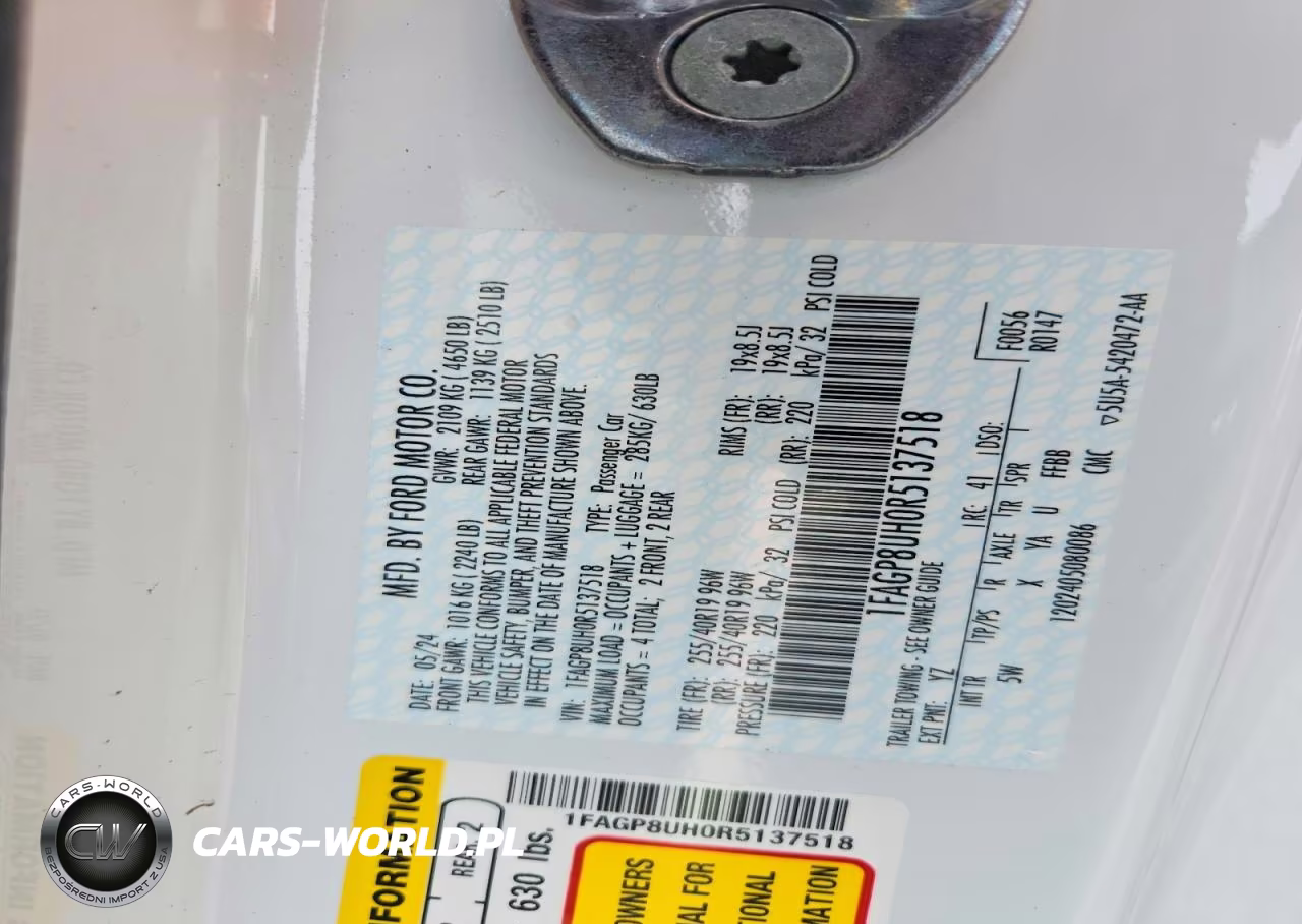 2024 Ford Mustang VIN:1FAGP8UH0R5137518 - 12