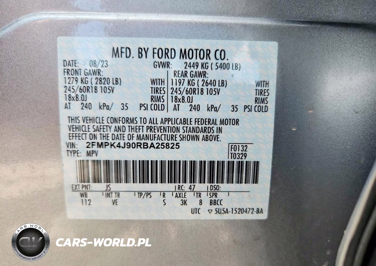 2024 Ford Edge Sel VIN:2FMPK4J90RBA25825 - 12