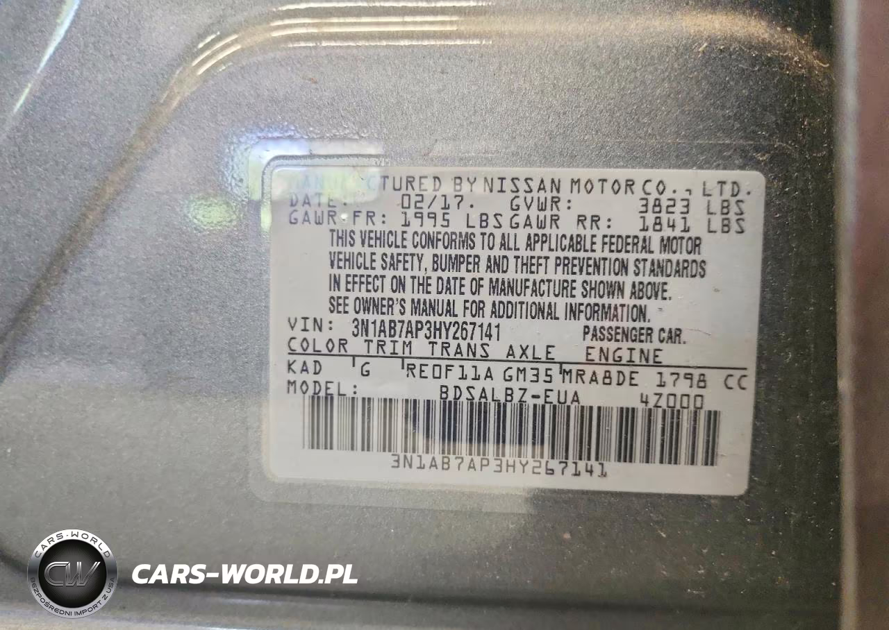2017 Nissan Sentra S VIN:3N1AB7AP3HY267141 - 12