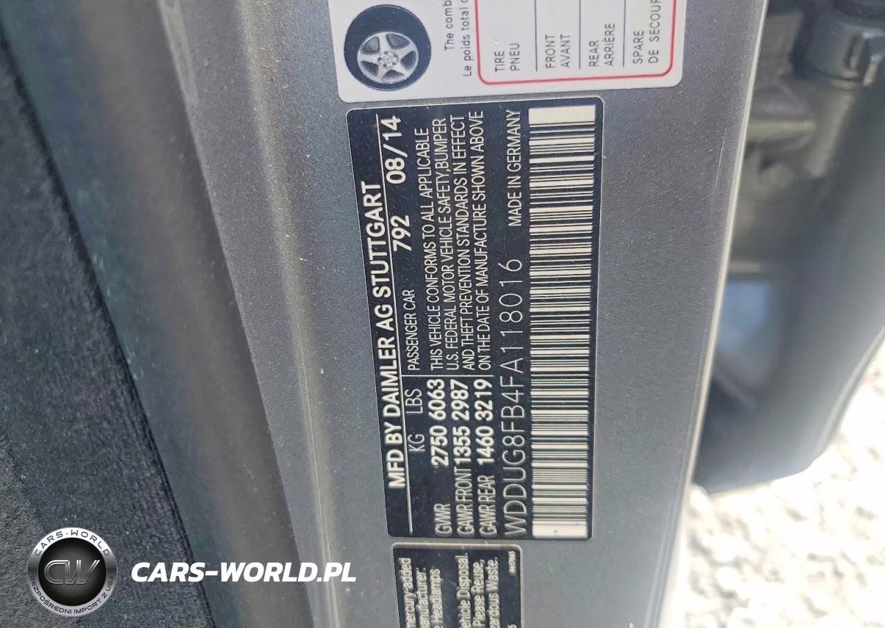 2015 Mercedes-Benz S 550 4Matic VIN:WDDUG8FB4FA118016 - 12