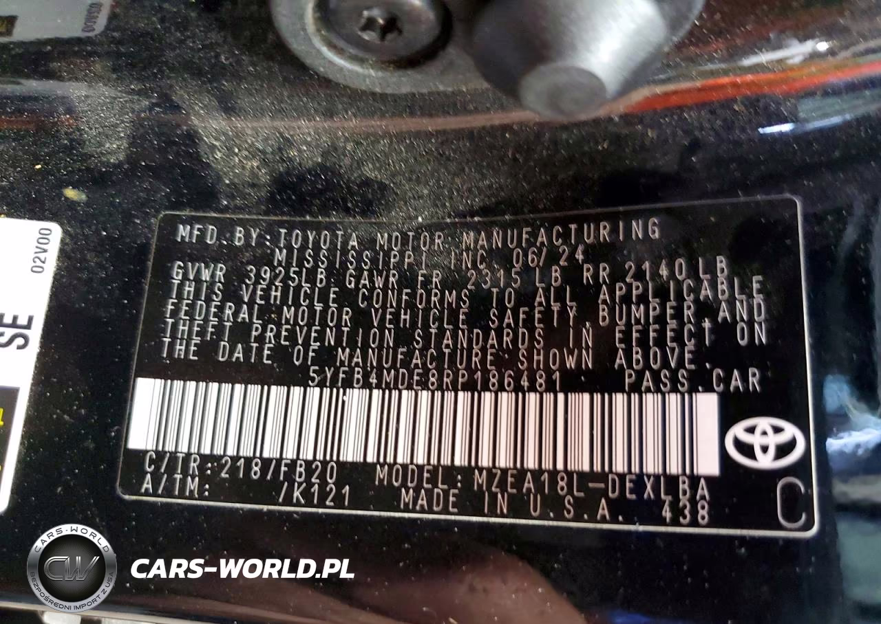 2024 Toyota Corolla Le VIN:5YFB4MDE8RP186481 - 13