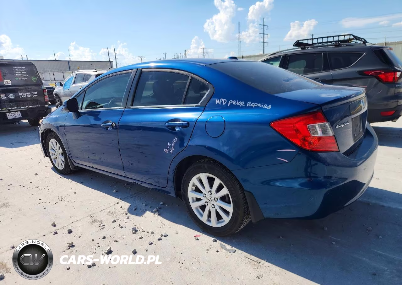 2012 Honda Civic Exl VIN:2HGFB2F93CH548646 - 2