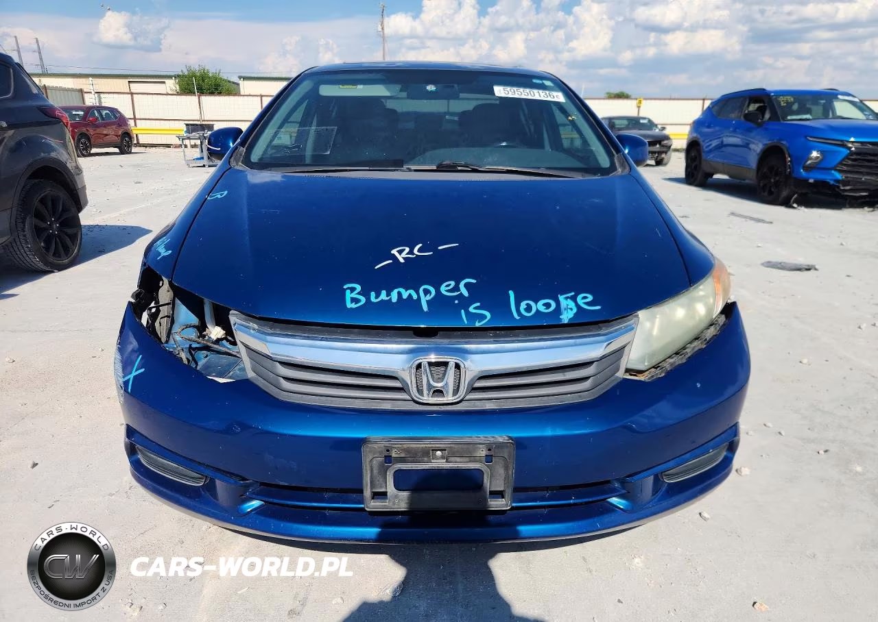 2012 Honda Civic Exl VIN:2HGFB2F93CH548646 - 5
