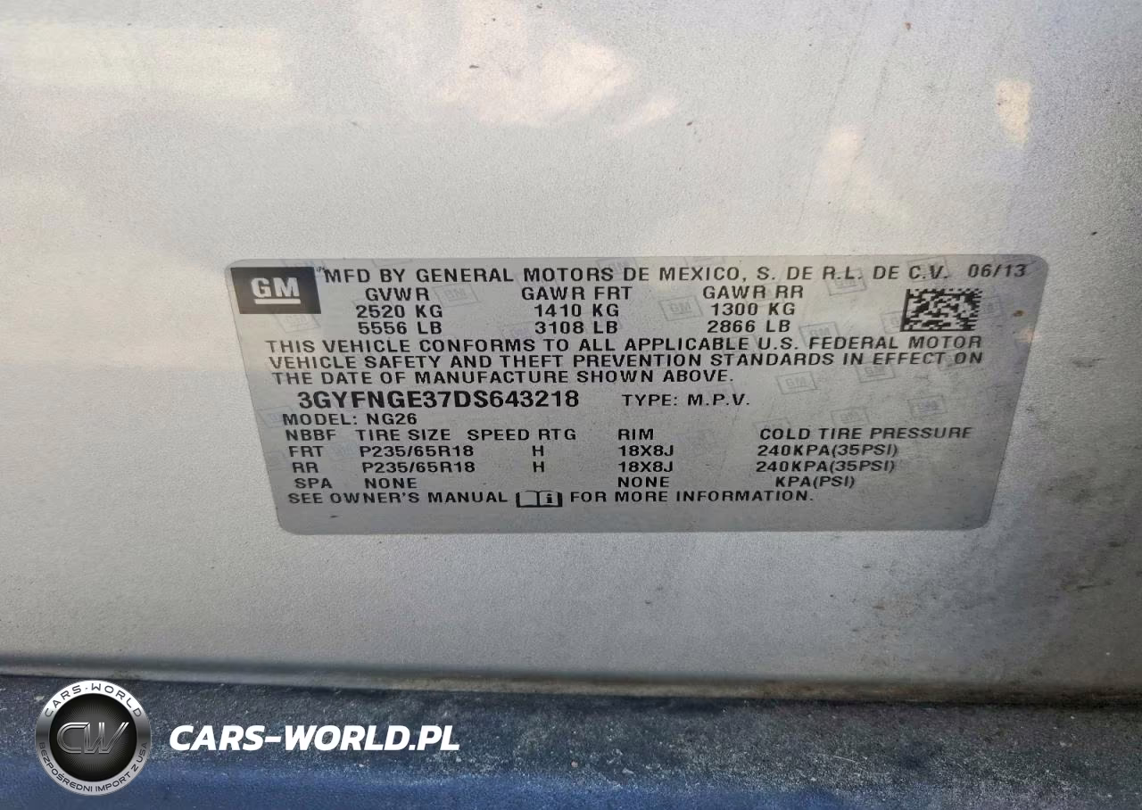 2013 Cadillac Srx Luxury Collection VIN:3GYFNGE37DS643218 - 14