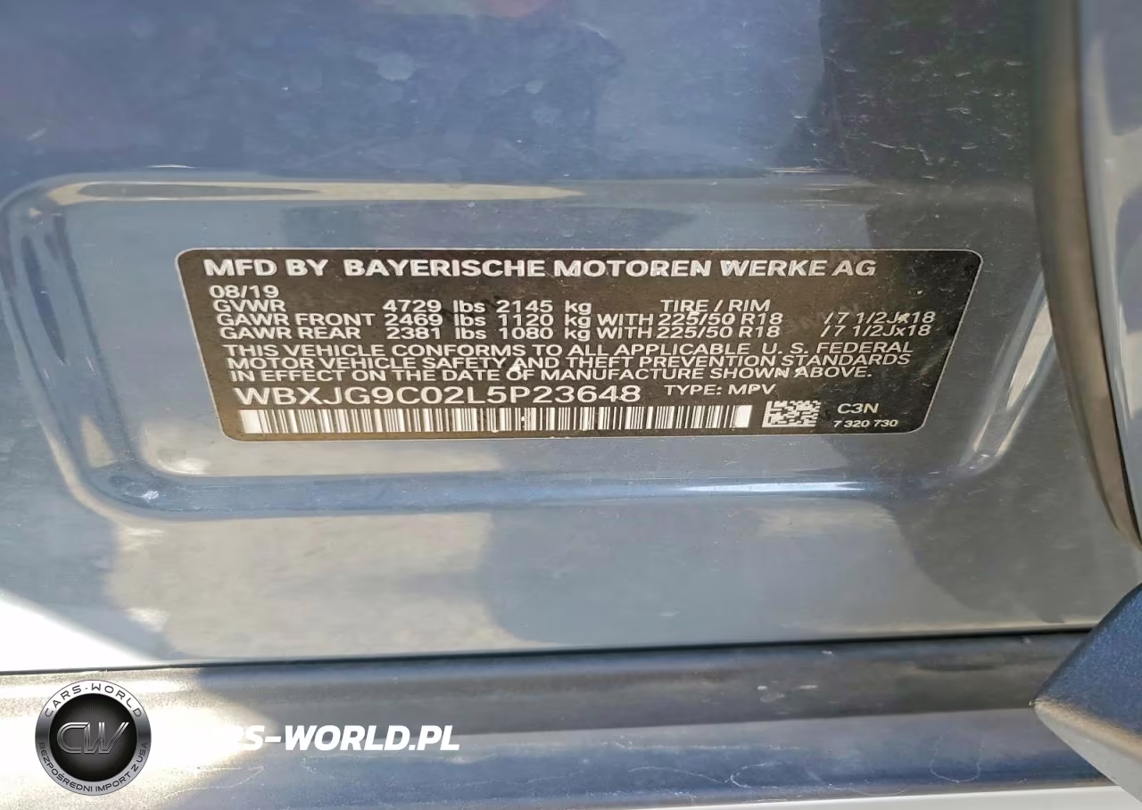 2020 BMW X1 xDrive28I VIN:WBXJG9C02L5P23648 - 13