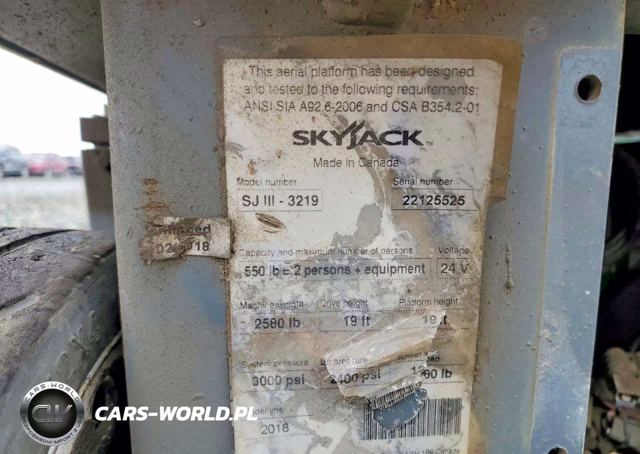 2018 Skyjack Sj3219 - Lifting And Rigging VIN:22125525 - 10