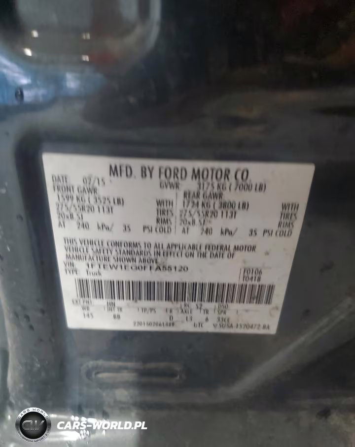 2015 Ford F150 Supercrew VIN:1FTEW1EG0FFA55120 - 12