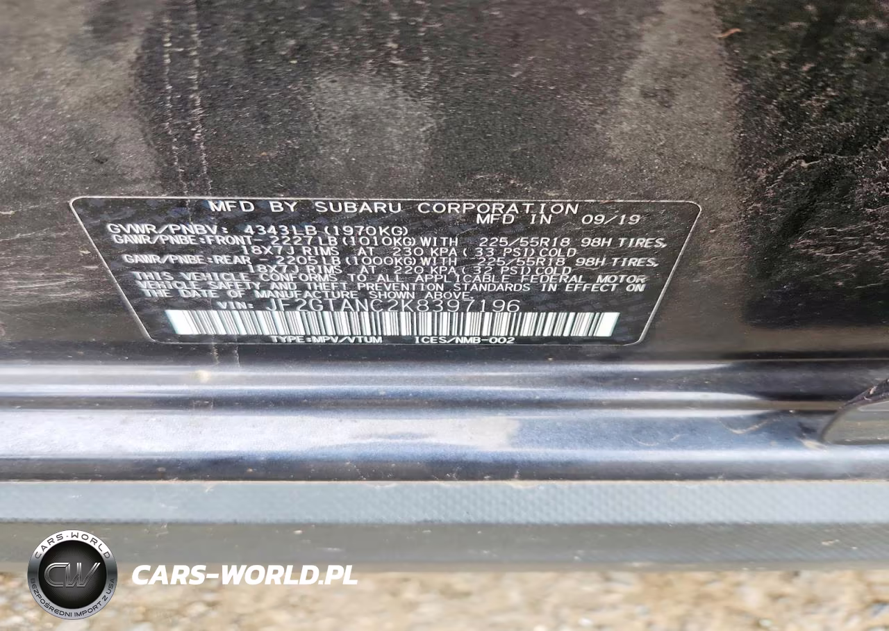 2019 Subaru Crosstrek Limited VIN:JF2GTANC2K8397196 - 12