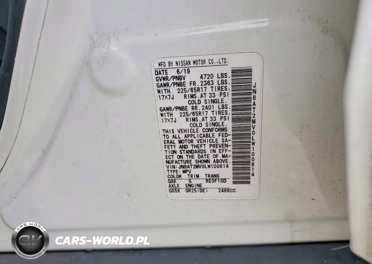 2020 Nissan Rogue S VIN:JN8AT2MV0LW100814 - 13