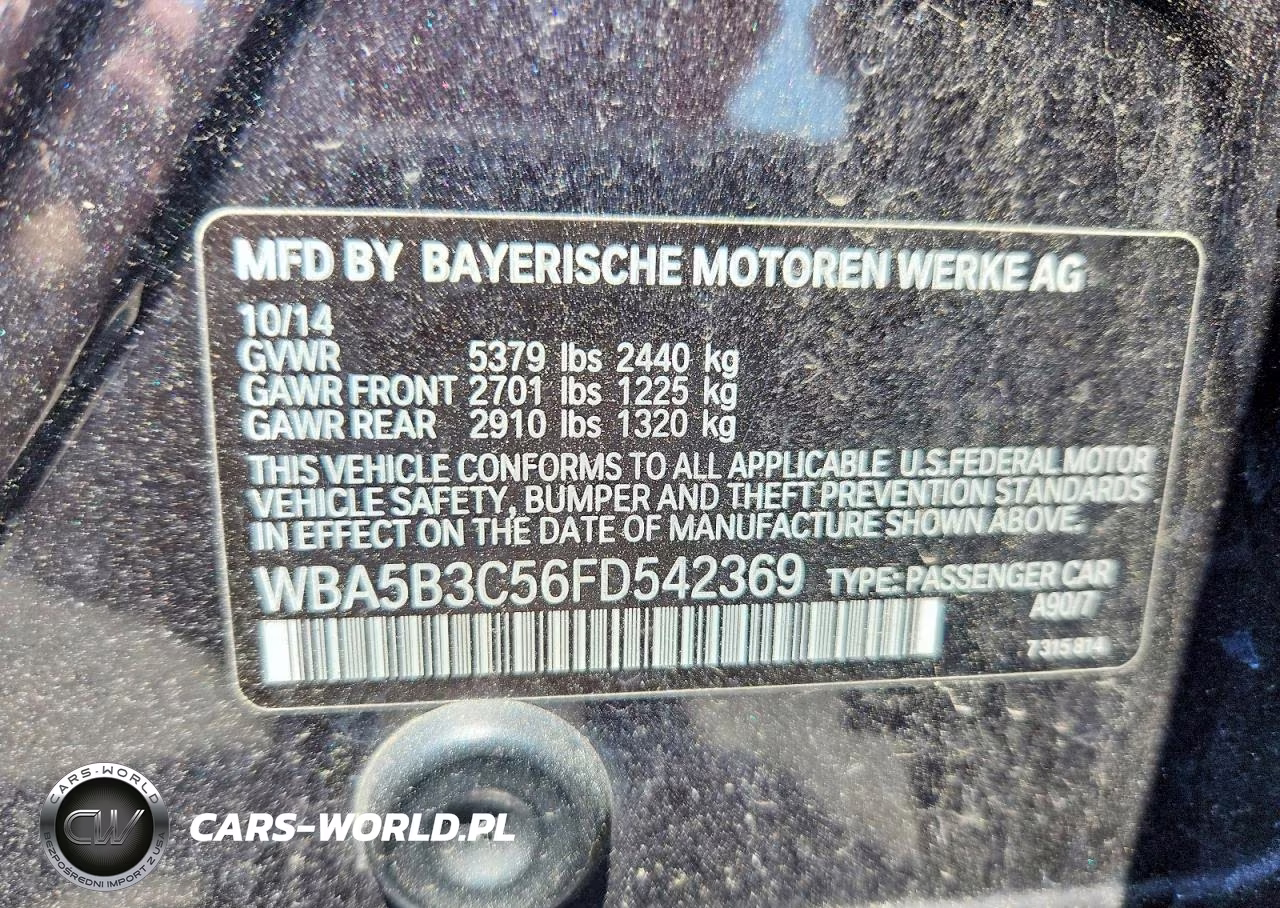 2015 BMW 535 Xi VIN:WBA5B3C56FD542369 - 12