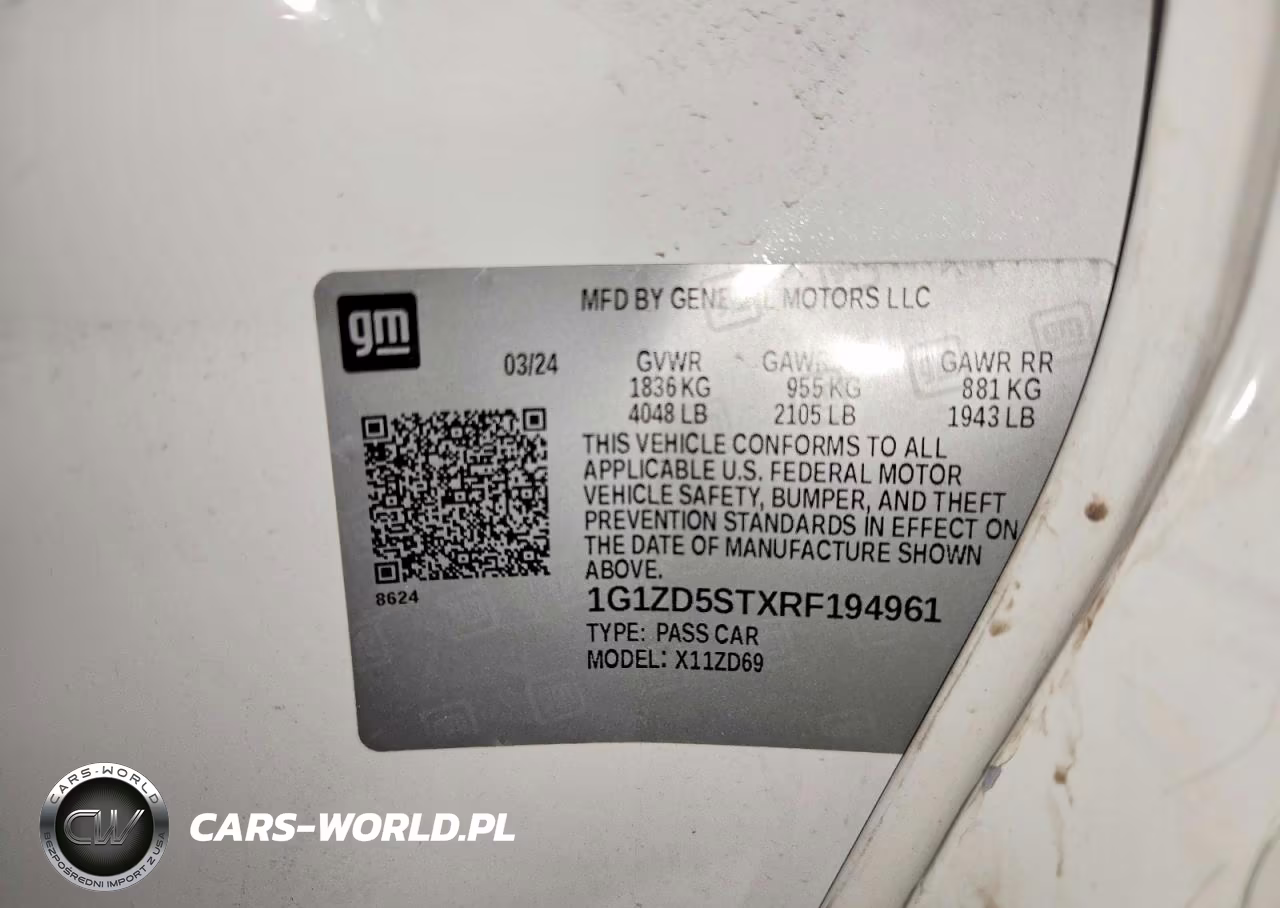 2024 Chevrolet Malibu Lt VIN:1G1ZD5STXRF194961 - 12