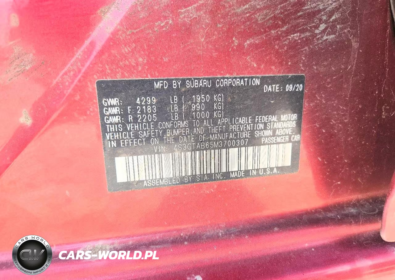 2021 Subaru Impreza VIN:4S3GTAB65M3700307 - 12