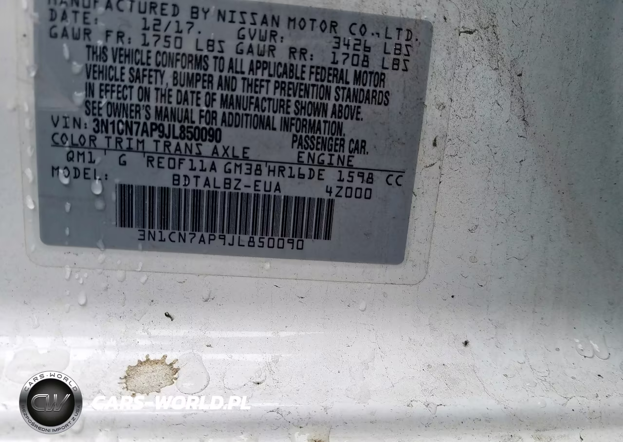 2018 Nissan Versa S VIN:3N1CN7AP9JL850090 - 10