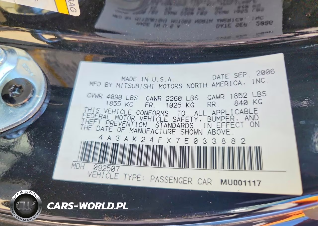2007 Mitsubishi Eclipse Gs VIN:4A3AK24FX7E033882 - 13