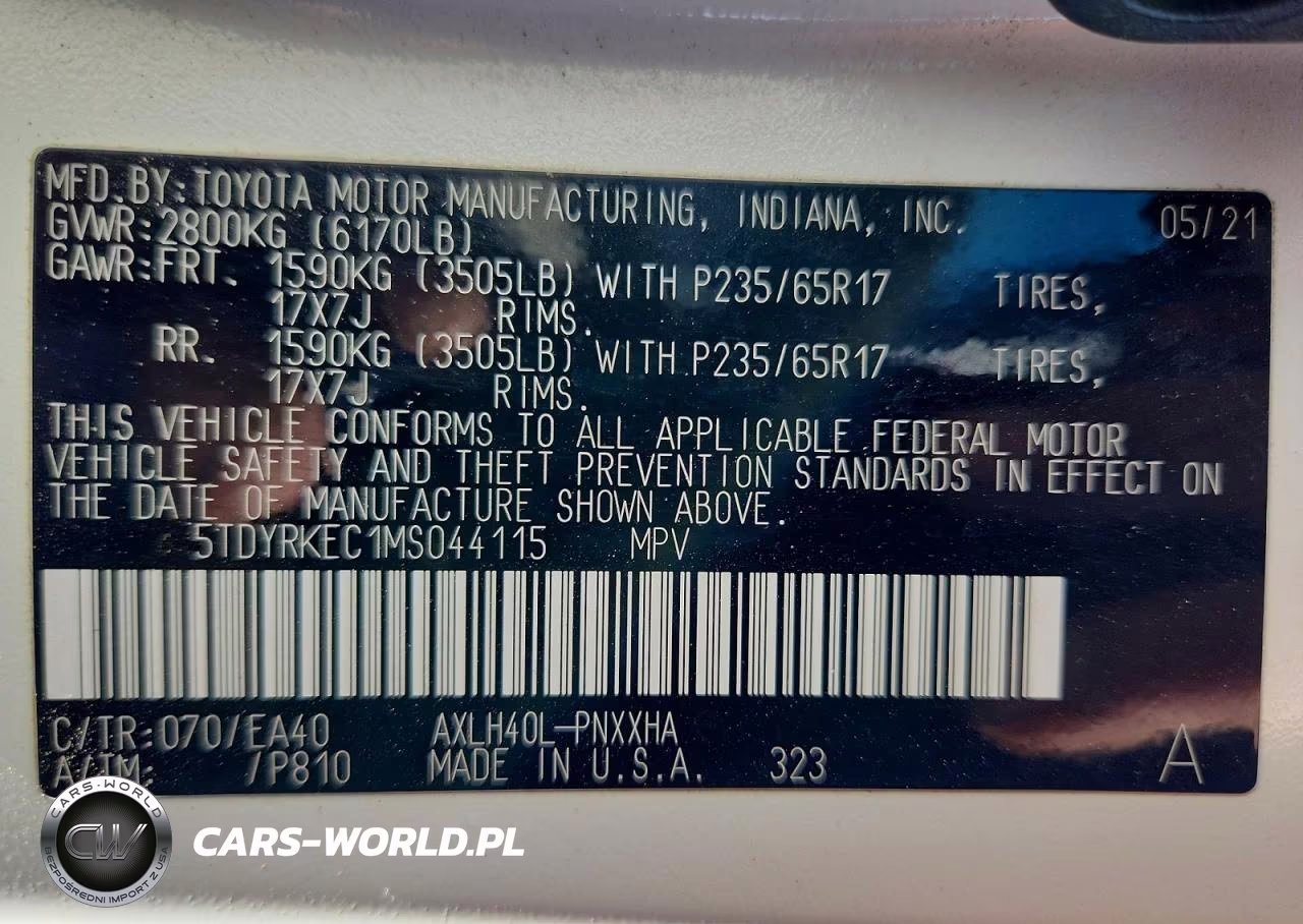 2021 Toyota Sienna Xle VIN:5TDYRKEC1MS044115 - 14