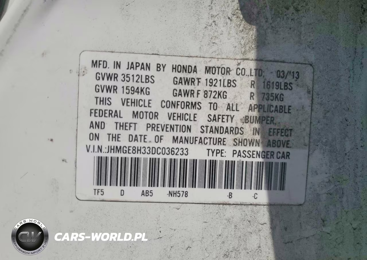 2013 Honda Fit VIN:JHMGE8H33DC036233 - 13