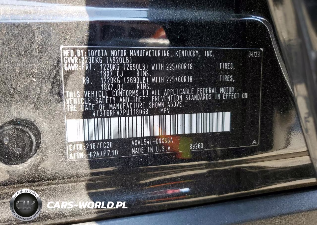 2023 Toyota Rav4 VIN:4T3T6RFV7PU118068 - 13