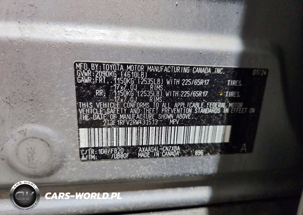 2024 Toyota Rav4 Le VIN:2T3F1RFV2RW431513 - 14