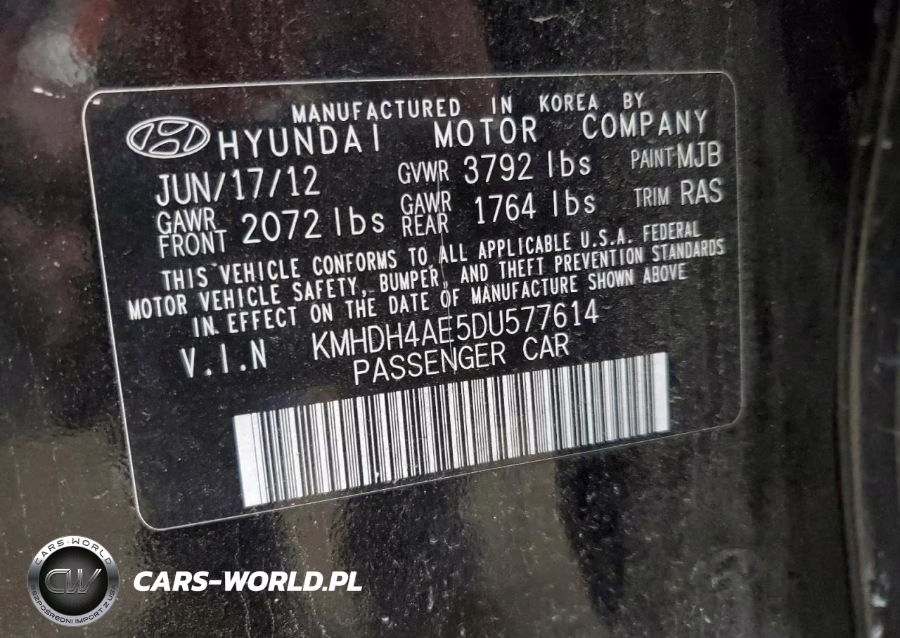 2013 Hyundai Elantra Gls VIN:KMHDH4AE5DU577614 - 26