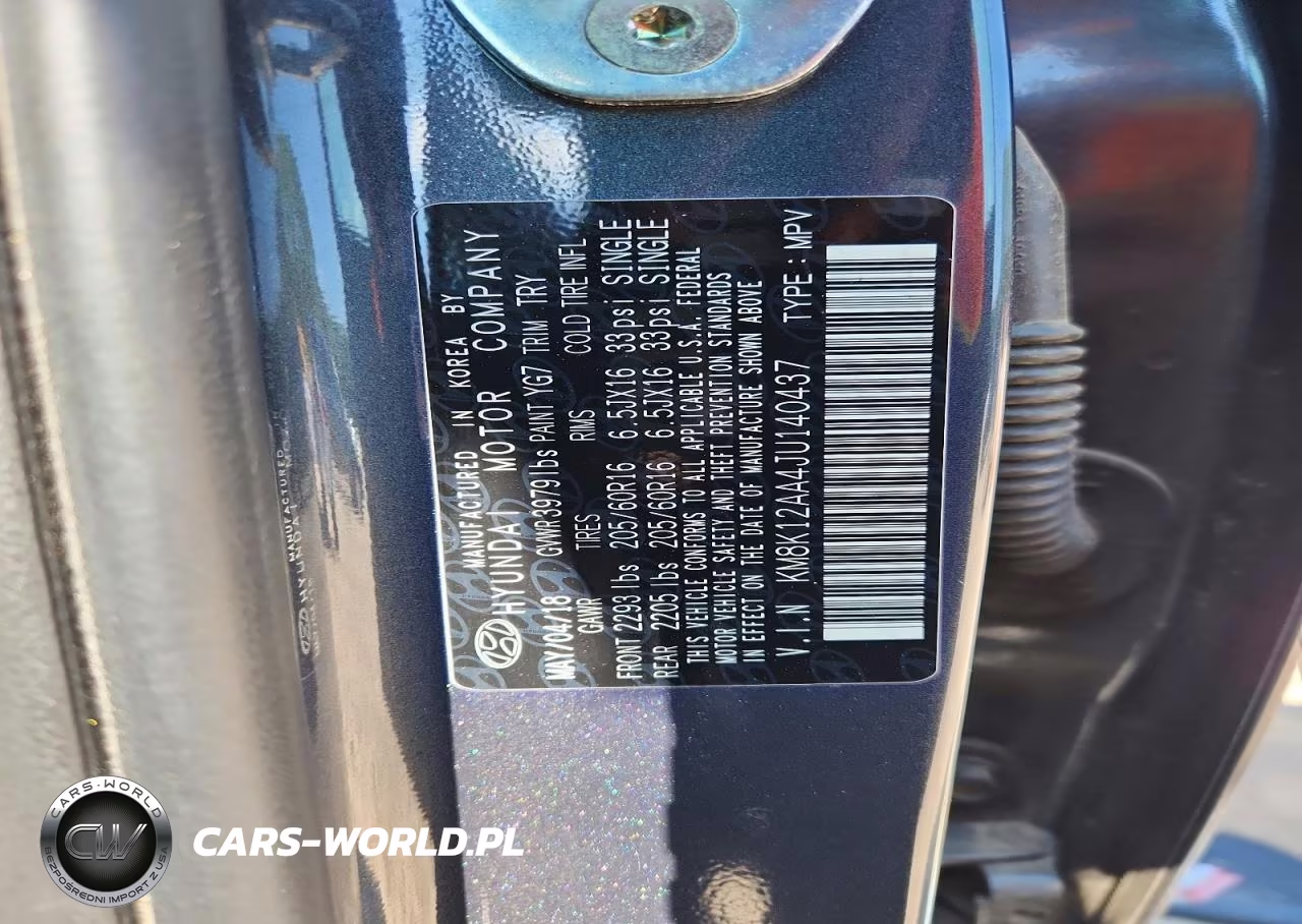 2018 Hyundai Kona Se VIN:KM8K12AA4JU140437 - 12
