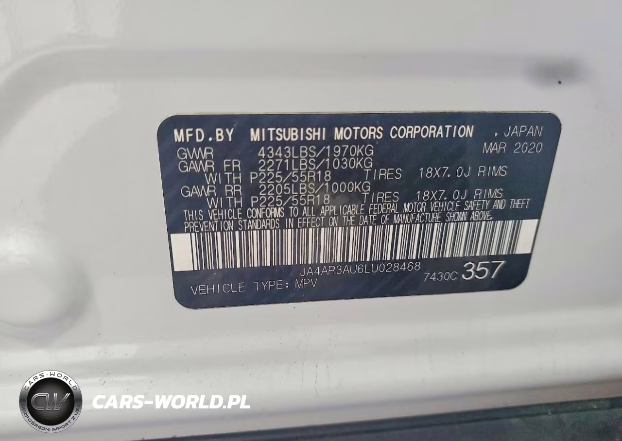 2020 Mitsubishi Outlander Sport Es VIN:JA4AR3AU6LU028468 - 13