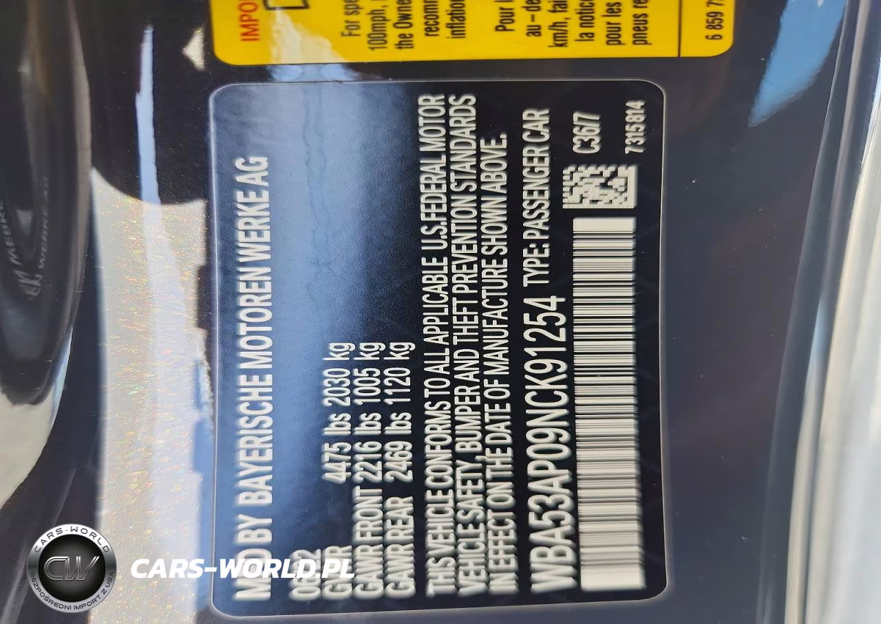 2022 BMW 430I VIN:WBA53AP09NCK91254 - 12