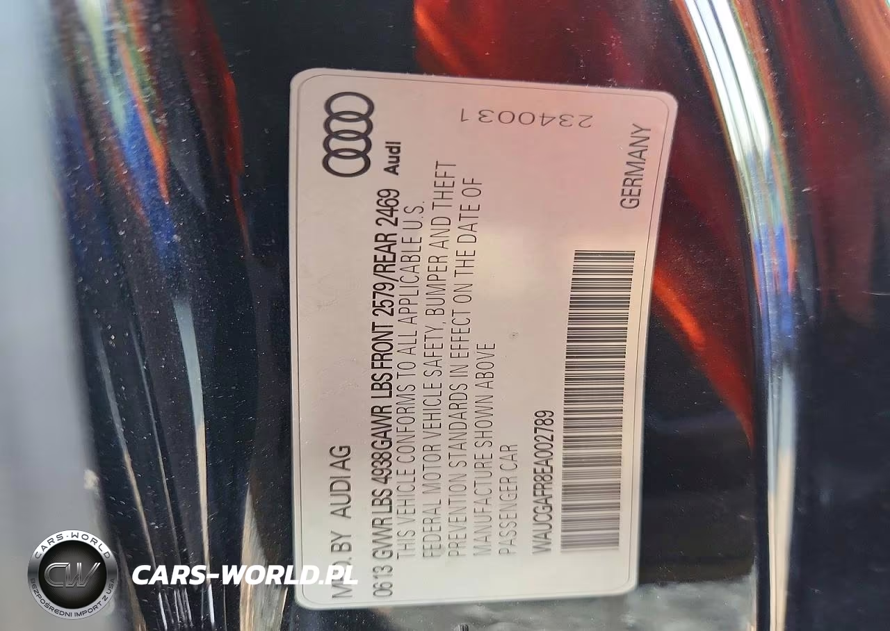 2014 Audi S5 Premium Plus VIN:WAUCGAFR8EA002789 - 12