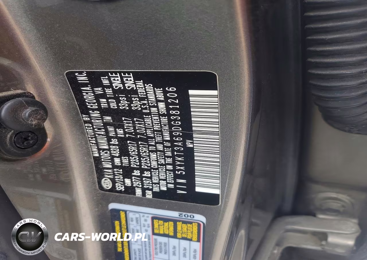 2013 Kia Sorento Lx VIN:5XYKT3A69DG381206 - 13