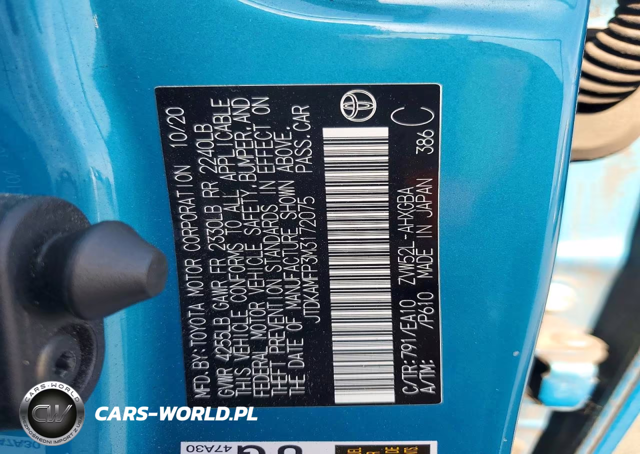 2021 Toyota Prius Prime Xle VIN:JTDKAMFP3M3172075 - 12