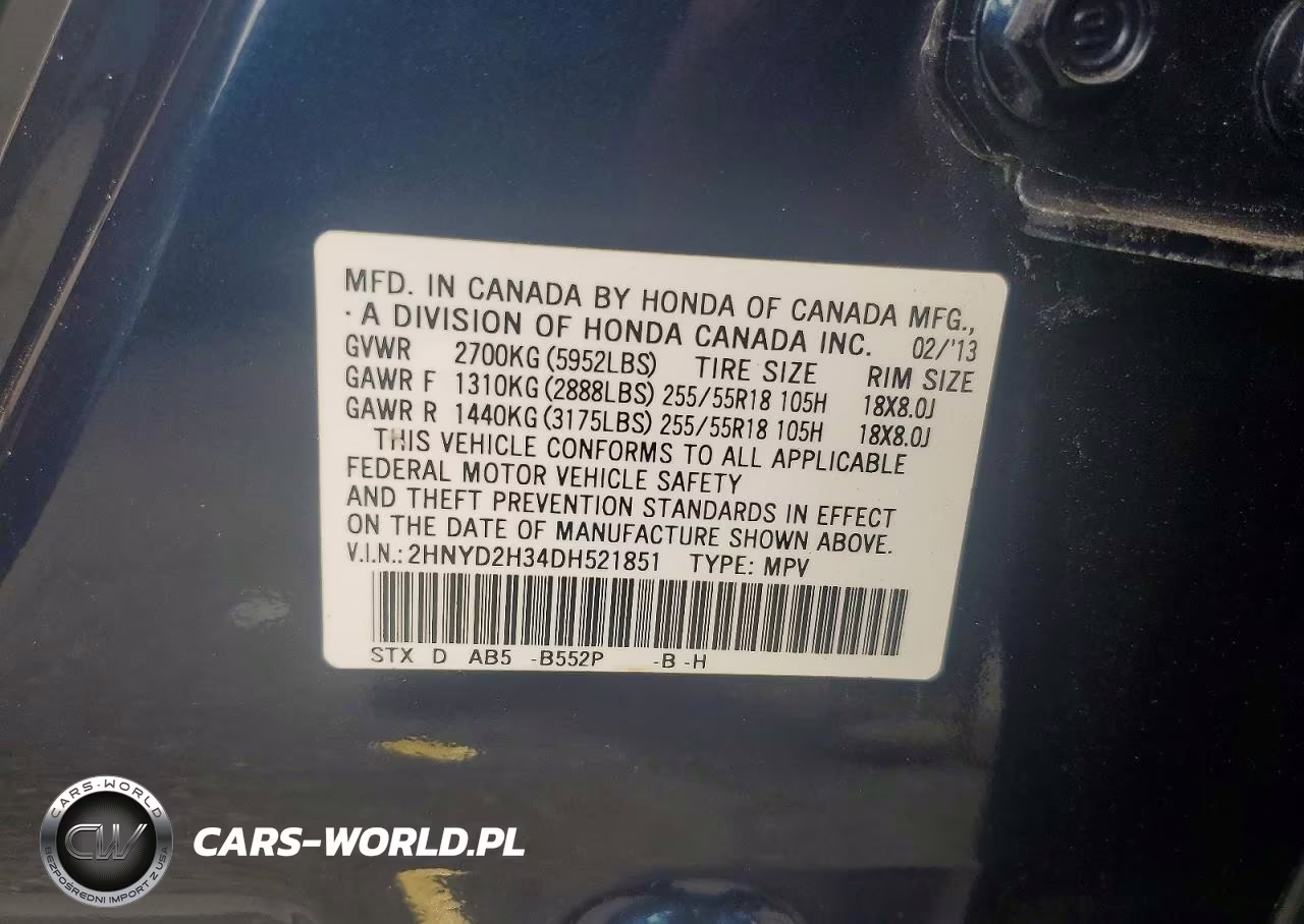2013 Acura Mdx Technology VIN:2HNYD2H34DH521851 - 13